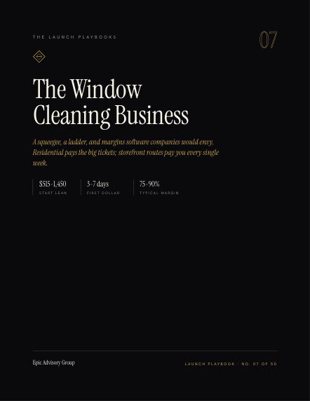 Window Cleaning field guide