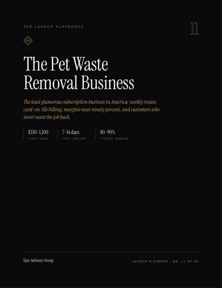 Pet Waste Removal field guide