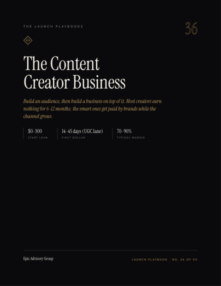 Content Creator Business field guide